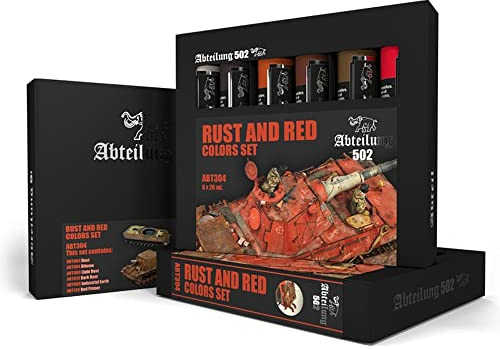 Abtaeilung502 6 x 20 ml Tube Oil Colours for Rusty and Red Colours