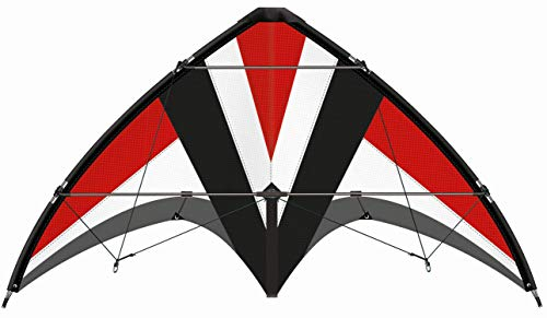 Günther Flugspiele 1031 - Sportlenkdrachen Whisper 125 GX, Air Sport Drachen aus reißfestem Ripstop-Polyester, ca. 125 x 54 cm, für Kinder ab 10 Jahren, inkl. 36 kp Polyesterschnüre 2 x 35 m