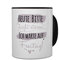 printplanet Tasse mit Spruch: Heute Bitte Nicht stören Ich warte auf Freitag! - Kaffeebecher, Mug, Becher, Kaffeetasse - Farbe Schwarz