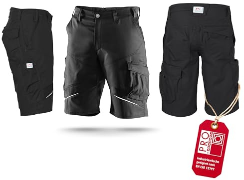 KÜBLER ICONIQ Shorts – Arbeitsshorts mit ergonomischer Linienführung, Multifunktionstaschen, Reflex-Elementen