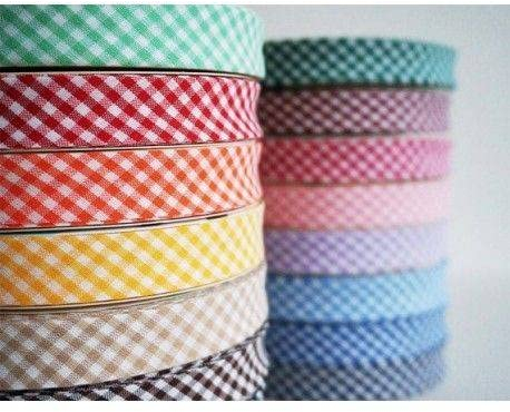 BYETSA 7430 / Schrägband Vichy - 16 Farben - Breite 18 mm Länge 25 m (Farbe 68)