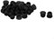 sourcing map 5/8 16mm OD Plastique Rond Tube Nervuré Insert Bouchon Pied Embout Capuchon 35pcs 0.51-0.6 Diamètre intérieur, Protecteur de Bureau de Chaise de Meubles de Plancher