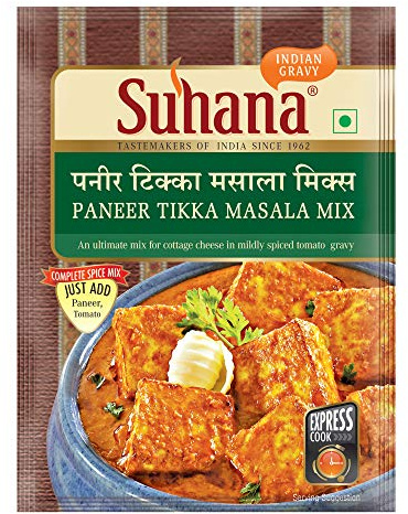 Suhana Easy to Cook Paneer Tikka Masala - A Complete Blend of Spices (400g, 50g x 8 Bags) Powder Masala Powder