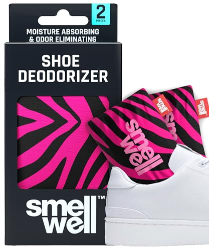 SmellWell Geruchsbeseitigende Luftreinigungsbeutel (2er-Pack, 100 g) Aktivierte Bambuskohle Lufterfrischer für den Einsatz im Fitnessstudio zu Hause Original pink zebra