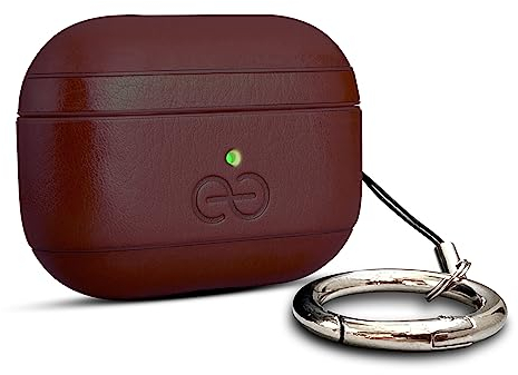 Dreem Om AirPods Pro 2 Vegane Ledertasche - Kompatibel mit Apple Bluetooth Wireless Earbuds für iPhone - Kaffee