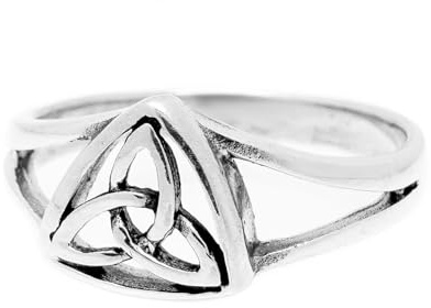 WINDALF Celtic Ring TALIESIN 8 mm Keltischer Knoten Ring Vintage 925 Sterlingsilber