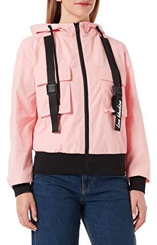 Love Moschino Hooded Jacket Veste, Rose Bonbon, 40 Femme