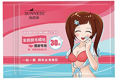 Lurrose 30Pcs Gesichts Wachs Streifen Kleine Wachs Streifen Dame Gesichts Wachs Streifen Haar Entfernung für Gesichts Augenbrauen Oberlippe Und Kinn
