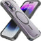 Rebel Phone Clear Case für iPhone 14 Pro [Frosted Series Gen-4] Starke MagSafe-kompatibel, durchscheinend, Matte Textur, schützende Stoßfänger, Metallknöpfe, 6,1 Zoll 2023 Cover (Frosted Black)