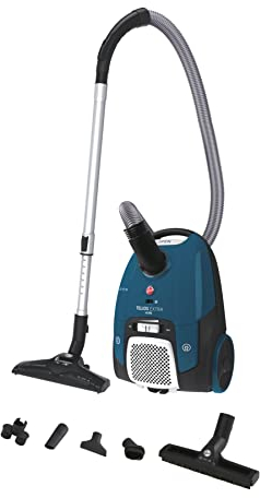 Hoover TELIOS EXTRA Bodenstaubsauger mit Beutel/All Floors Adaptive Teppich- und Bodendüse mit Saugregler / 700 W / 69 dBA/Beutelkapazität 3,5 l/Arbeitsradius 8,6 m/Modell: TXL10HM 011