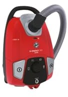 Hoover HE310HM Aspirateur Traineau avec Sac, Grande Puissance 850W, Capacité 3,5L, Rangement Compact, Vidage Facile sans Contact, Tous Sols & Special Parquet, Accessoires Embarqués, Rouge Noir