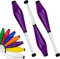 Juggle Dream Trainer Street Jonglierkeulen 3er Set Tolle Trainerkeule - Jonglierset für Anfänger und Fortgeschrittene Jongleure (Violett)