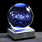 CUQOO 8cm 3D Solar System Crystal Ball Night Light - LED Crystal Ball with Engraved Universe Planet Sphere, Captivating Astronomy Gift for Children, Easter Home Decor & Space Enthusiasts