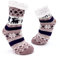 JOMIX Calze Antiscivolo Donna Felpate Lunghe Imbottite Calzettoni Natalizi Invernali Calzini Termici Pile Calde Calze Termiche Donna da Casa MD7418 (Viola, 36-42)