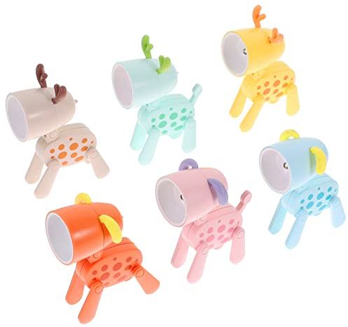 DOITOOL 6st Faltbare Tierlampe Kinderzimmer Nachtlicht Led-nachtlicht Für Hunde Handyhalter Mini-led-schreibtischlampe REH Nachtlicht in Hirschform Warm Schmücken Weihnachten Abs Student