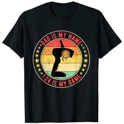 Herren Slotcar Rennen RC Auto Drag Rennen Dad 1:24 Is My Game T-Shirt