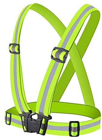 Reflektorweste Running Sicherheitsweste Fahrrad Warnweste Motorrad Auto Damen Herren Leicht Elastisch Laufweste - Reflektierende Weste Joggen für Erwachsene Kinder