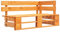 INLIFE Garten-Paletten-Eckbank Holz Honigbraun,14.4kg,45766