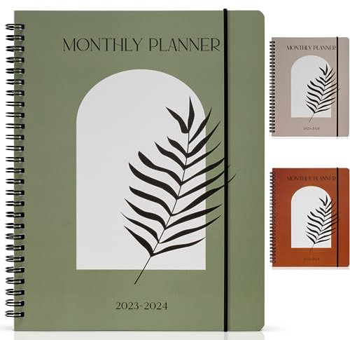 Vereinfachter Monatsplaner und Kalenderbuch 2023–2024 – schönes, modernes Bogen-Design, To-Do-Liste, Notizbuch organisiert Ihre Aufgaben, um die Produktivität zu steigern – läuft von Juli 2023 bis