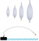 Hezhou 4 Stück Fishing Sbirolino Set Forellen-Angeln Sets 10g 15g 25g 35g Schwimmer Halbsinkend Langsam Sinkend Schwimmend Forellenposen-Set Spirolino Forelle Sbirolino sinkend Spirolino Set
