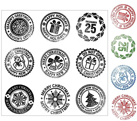 arriettycraft Weihnachten Transparente Stempel für die Kartenherstellung und Journaling, Gummistempel zum Basteln Tagebücher Schneeflocken Schneemann Silikon stempel für Kartenherstellung Basteln