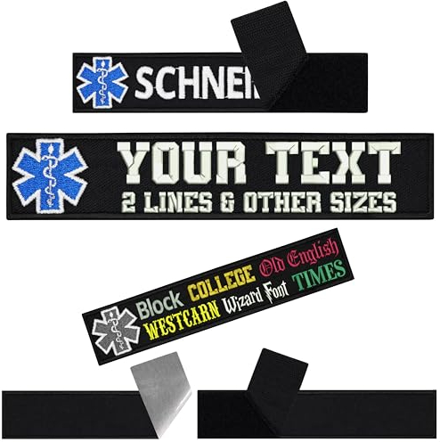Klett Patch personalisiert Namensschilder für Kleidung Sanitäter Patch Tactical Morale Patches | Patch Klett Militär Aufnäher Namensschild Klett Militär Rucksack Patch | 125x25mm