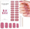 20Pcs Semi Cured Gel Nail Strips, Self Adhesive Gel Nail Stickers Nail Wraps Gel Nail Strips Christmas Halloween, Full Wraps Nail Art Stickers with Nail File & Stick-UV/LED Lamp Required