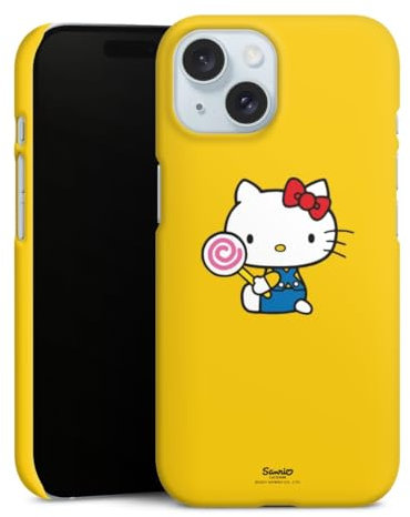 DeinDesign Premium Case kompatibel mit Apple iPhone 15 Smartphone Handyhülle Schutzhülle matt Hello Kitty Cartoon Fanartikel