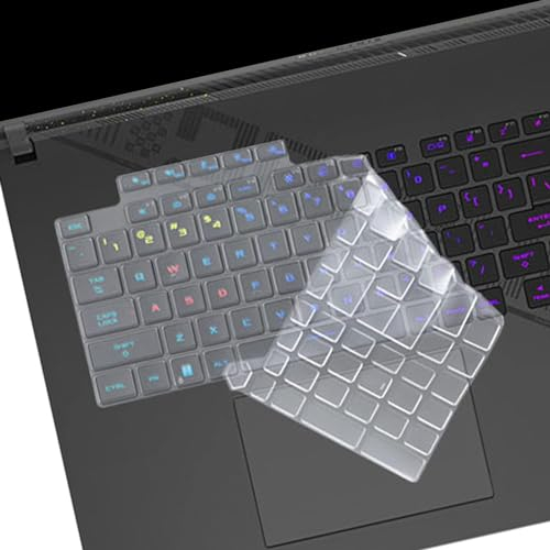 Tastaturabdeckung für Asus ROG Strix Scar 18 & Strix G18 Gaming Laptop, Scar 18 G835 G834 G835LX/LW G834JY/JZR/JYR, ROG Strix G18 G815 G814 G815LW LR/LP G814JI G814JZ Silikonhülle, transparent