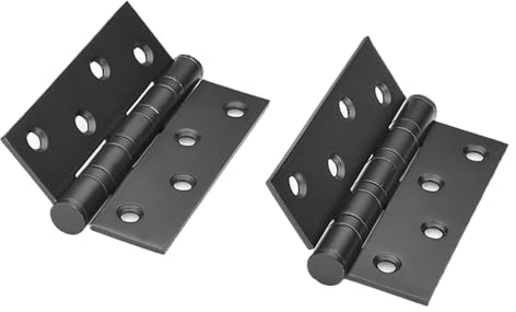 Schwarzes 4-Zoll-Edelstahl-Holztürscharnier, mit Lager, 3 Stück/Paket Türbeschläge, for Schränke, Küchen