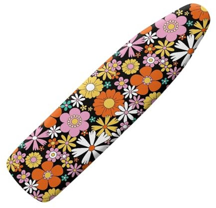 TOADDMOS Hippie Daisy Floral Print Ironing Board Cover for Protecting Ironing Board,Easy Fit and Scorch Resistant