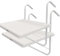 Jocca - Set 2 Mesas Auxiliares Plegable Barandilla Terraza | Mesa con Altura Regulable | Ahorro de Espacio | 3 Posiciones | Aguanta hasta 10kg | Resistente | Color Blanco