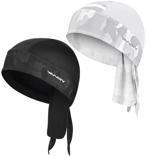 YANIKY Sports Bandana Cap Durag Atmungsaktiv Bandana Kopftuch Herren Damen Laufmütze Turban Sommer Fahrradmütze
