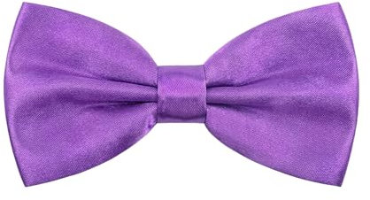 MAIANY Papillon Uomo, Regolabile Con Gancio Papillon Pre-legati in Tinta Unita Per Bambini Adulto Cravatta A Farfalla Già Annodato in Diversi Colori Per Feste Matrimonio Natale Fantasia (viola)