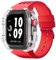 EKINS Estuche de modificación de reloj transparente de lujo, para Apple Watch de 44 mm, 45 mm, kit de modificación de bricolaje + correa de goma, para Apple Watch Band 45/44 mm SE 8 7 6 5 4 SE, For