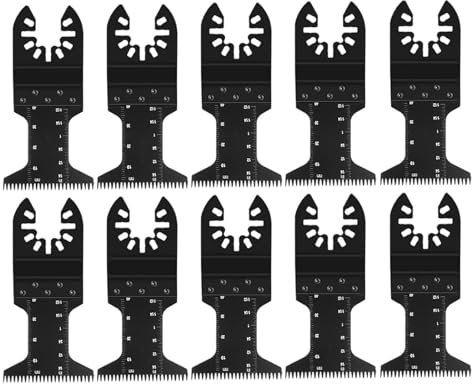 10 Pcs Oscillating Saw Blades, 45mm Multi Tool Blades, Multi Tool Blade, Multitool Blades, Multi Tool Blades Wood and Metal, for Metal Wood Plastic Cut Blades Fit Cable Black