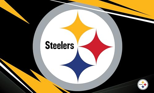 Northwest The Company NFL Pittsburgh Steelers Waschbarer Teppich, 91,4 x 152,4 cm, Shredder, Teamfarben