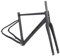 BSFHQS 700C Gravel Rennrad Rahmensatz 46CM 48CM 50CM Aluminiumlegierung Scheibenbremsrahmen Carbon Faser Gabel Steckachse Rahmen F12*100mm R12*142mm(Gray,50cm)