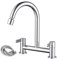diceevil Kitchen Sink Mixer Tap Dual Handle Cold Hot Water Faucet with 2 Function Aerator and Swivel Spout