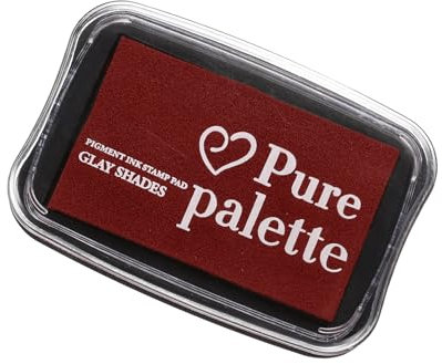 QUARKZMAN Finger Ink Pad für Gummistempel Handwerk, 18 x 30 Waschbarer Pigmenttintenstempel für Fußabdruck Handabdruck Stempeln Papier Holz Stoff Scrapbooking, Dunkelrot