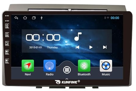 Kunfine Car CarPlay Android Auto Navigation Stereoanlage GPS Radio Rückfahrkamera Display 9 IPS Touchscreen Haupteinheit Tablet Pad Media Player für Toyota Corolla Verso 2006-2021, Quad Core 2G+64G