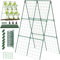 Hbbgdiy 1 Set Trellis For Climbing Plants Outdoor, 48x48 Metal Garden Cucumber Trellis Foldable A Frame Detachable Plant Support for Climbing Plants Tomato, Squash, Vegetable