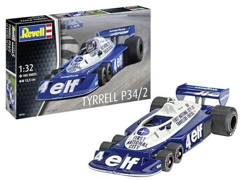 Revell 07741 Tyrrel P34/2 - Kit modellino a 6 ruote, scala 1:32, in plastica, non verniciato, non verniciato