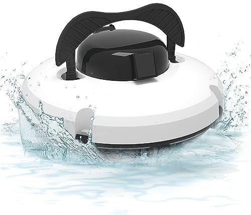 IYUESQ Pulitore Automatico per Piscine Senza Fili, Doppio Motore, autonomia di 120 Minuti, pulisce Piscine Fino a 1.000 Piedi Quadrati