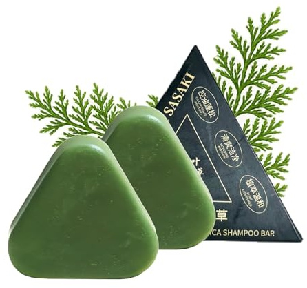 Nature Triangle Shampoo Bar, Nature Seven Green Shampoo,pflanzliches festes Shamp, sanfte Reinigung und nährende Pflege für gesund aussehendes Haar (2 PCS) (2)