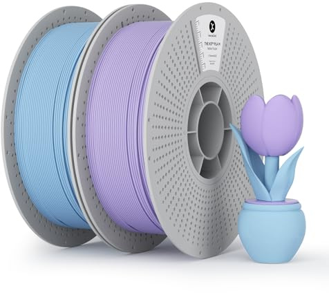 kexcelled Macaron Rattan Violett Eisblau Matte PLA Filament, 1,75mm, 2kg | Matt Textur Finish Farbe, 3D Druck Ästhetische Materialien, Maßgenauigkeit +/- 0,03mm, für FDM 3D Drucker, AMS Kompatibilität