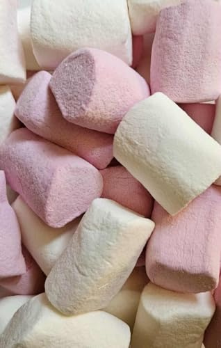 marshmallows roses et blancs, Chamallow, Guimauve Rose et Blanche, Halal, 1KG, Bonbons Moelleux