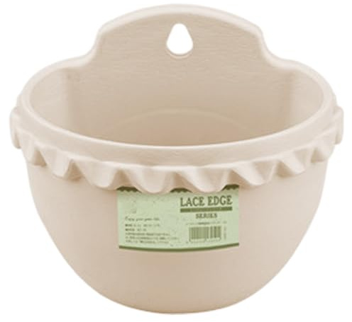 CAKEEYUM Jardinière Murale Suspendue en Plastique avec système de Drainage pour intérieur/extérieur, avec système de Gestion l'eau, Blanche.