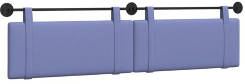 vidaXL Hängevorderseite Wandmontiert Jeans blau 210 x 55 x 5 cm Stoff, Bettzimmer Deko, Moderner Stoffkopfteil, Wandmontierte Rückenstütze, Luxus Schlaf-Highlight, Zeitloser Komfort