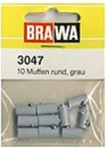Brawa 3047 Muffen 2,5 rund, grau [10 St.]